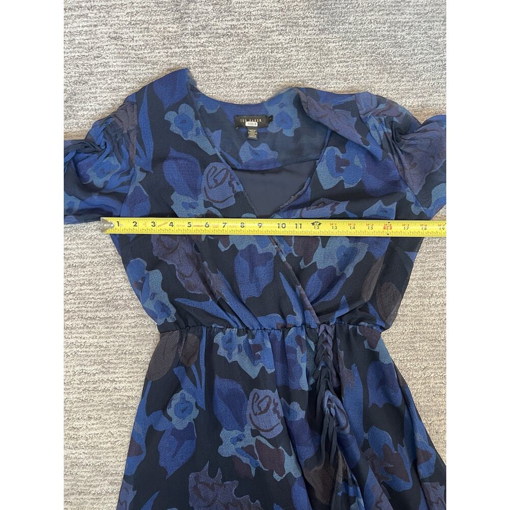 Ted Baker London Juleah Floral Wrap Dress Sz 1, US Size 4, EUC - Picture 7 of 8